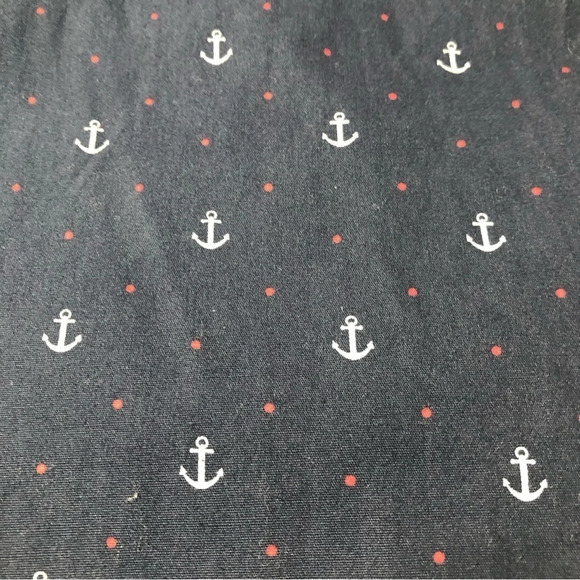 PaperDenim&Cloth Navy Blue Nautical  button Down long sleeve shirt 100% Cotton - Picture 9 of 11